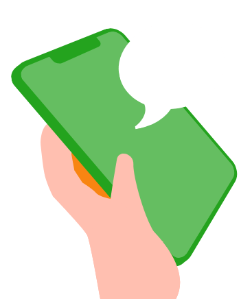 スマホを持つ手のイラスト